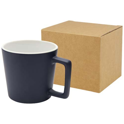 Tasse céramique fini mat personnalisée 370&nbsp;ml CALI Bleu marine